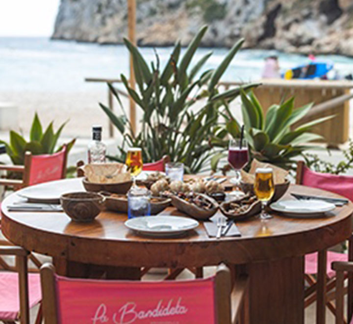 Carta de platos y postres - La Bandideta Granadella Beach Bar | Cala La Granadella | Jávea (Alicante)